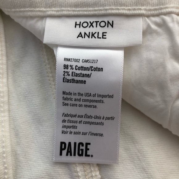 Paige Hoxton High Rise Skinny Jeans Cream NWT Women’s Size 29 - Picture 10 of 13